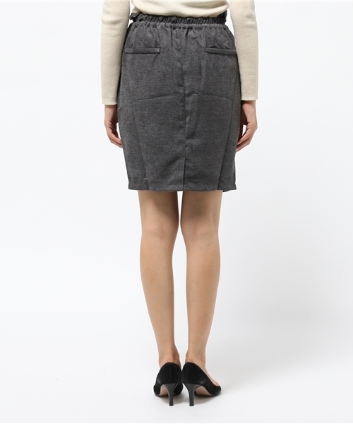 mystic（ミスティック）の「起毛ジャガードウエストフリルタイトスカート（スカート・レディース・ブラック/キャメル/チャコールグレー/グレー・1/2）」の7枚目の写真