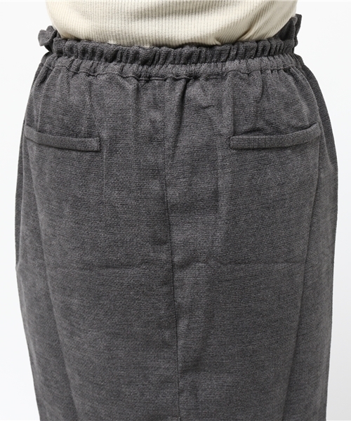 mystic（ミスティック）の「起毛ジャガードウエストフリルタイトスカート（スカート・レディース・ブラック/キャメル/チャコールグレー/グレー・1/2）」の9枚目の写真