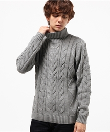Denime | ケーブル編みタートルネックニット(ニット/セーター)