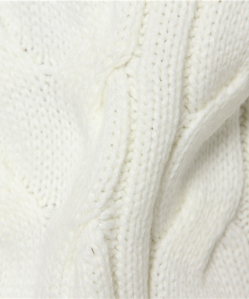 Denime(ドゥニーム)の「ケーブル編みタートルネックニット(ニット/セーター・メンズ・グレー/カーキ/ホワイト/ネイビー・MEDIUM/SMALL/LARGE/X-LARGE)」の10枚目の写真