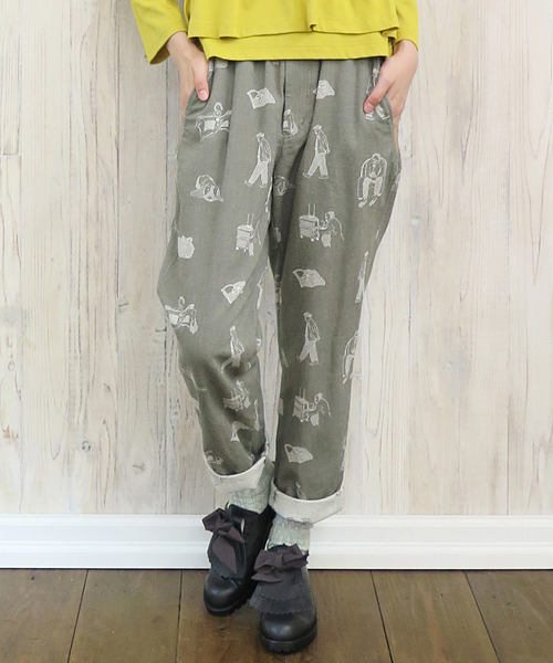 Ne-net（ネネット）の「S おじボトム（その他パンツ・レディース・チャコールグレー/カーキ・02/03）」の2枚目の写真