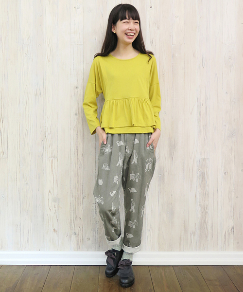 Ne-net（ネネット）の「S おじボトム（その他パンツ・レディース・チャコールグレー/カーキ・02/03）」の4枚目の写真