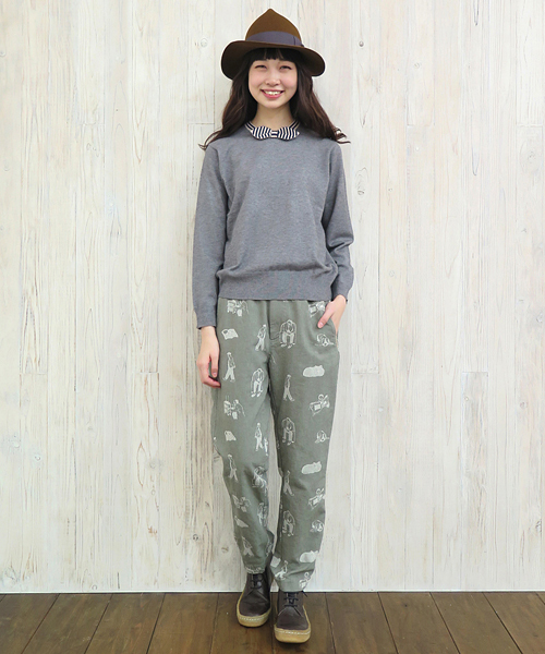 Ne-net（ネネット）の「S おじボトム（その他パンツ・レディース・チャコールグレー/カーキ・02/03）」の9枚目の写真