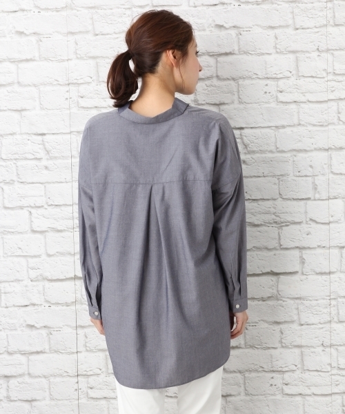 LEPSIM(レプシィム)の「スキッパームジチュニックLS 735333(シャツ/ブラウス・レディース・オフホワイト/ブルー/イエロー・FREE)」の9枚目の写真