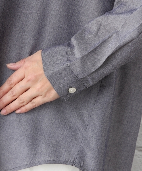 LEPSIM(レプシィム)の「スキッパームジチュニックLS 735333(シャツ/ブラウス・レディース・オフホワイト/ブルー/イエロー・FREE)」の12枚目の写真