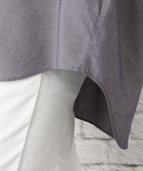 LEPSIM(レプシィム)の「スキッパームジチュニックLS 735333(シャツ/ブラウス・レディース・オフホワイト/ブルー/イエロー・FREE)」の13枚目の写真