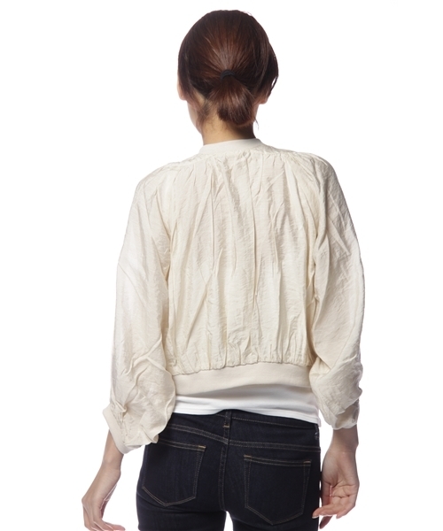 mystic（ミスティック）の「肩切替ブルゾン（ブルゾン・レディース・オフホワイト/ベージュ/ベージュ系その他/ブラック・ﾌﾘ-）」の6枚目の写真