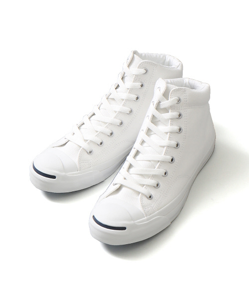 CONVERSE（コンバース）の「【CONVERSE】JACK PURCELL MID（スニーカー・メンズ・ホワイト/ブラック・9/9.5/8）」の2枚目の写真