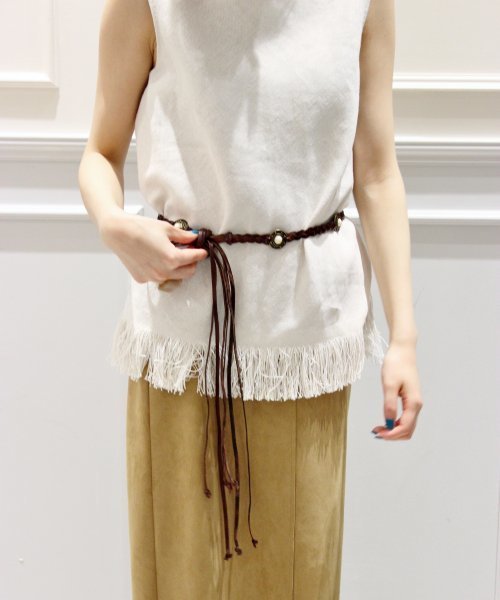 plage（プラージュ）の「フォルサップ フリンジプルオーバー◆（シャツ/ブラウス・レディース・ネイビー/アイボリー・FREE）」の19枚目の写真