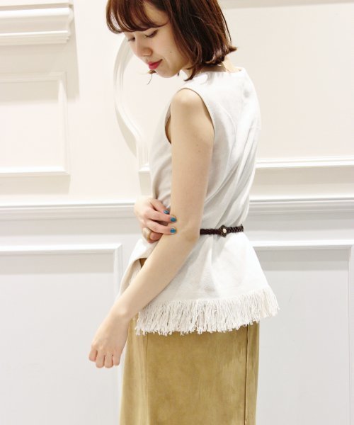 plage（プラージュ）の「フォルサップ フリンジプルオーバー◆（シャツ/ブラウス・レディース・ネイビー/アイボリー・FREE）」の21枚目の写真