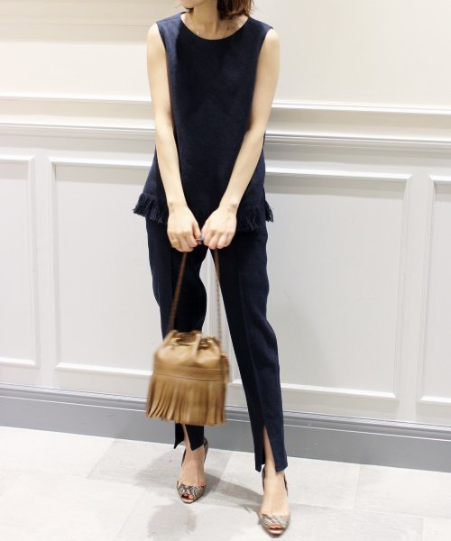 plage（プラージュ）の「フォルサップ フリンジプルオーバー◆（シャツ/ブラウス・レディース・ネイビー/アイボリー・FREE）」の13枚目の写真