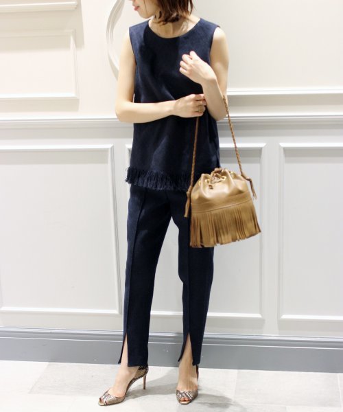 plage（プラージュ）の「フォルサップ フリンジプルオーバー◆（シャツ/ブラウス・レディース・ネイビー/アイボリー・FREE）」の15枚目の写真