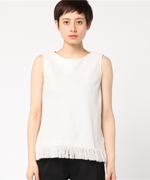 plage（プラージュ）の「フォルサップ フリンジプルオーバー◆（シャツ/ブラウス・レディース・ネイビー/アイボリー・FREE）」の11枚目の写真