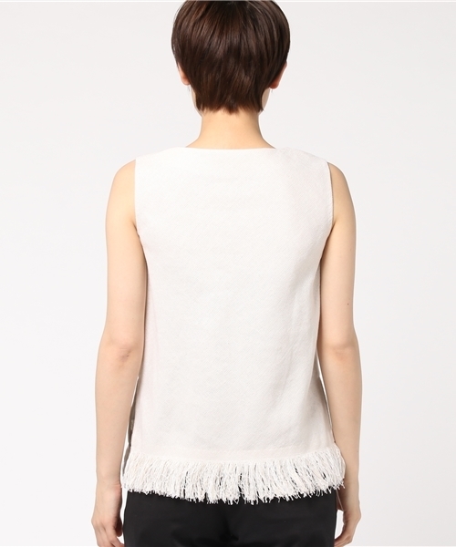 plage（プラージュ）の「フォルサップ フリンジプルオーバー◆（シャツ/ブラウス・レディース・ネイビー/アイボリー・FREE）」の5枚目の写真