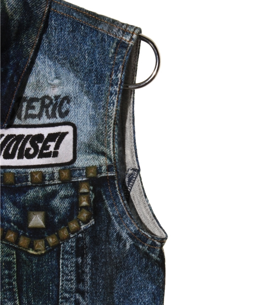 HYSTERIC MINI（ヒステリックミニ）の「NOISE! POWER! “LIKE A DENIM VEST ” （ベスト・キッズ・ネイビー・100/120）」の4枚目の写真
