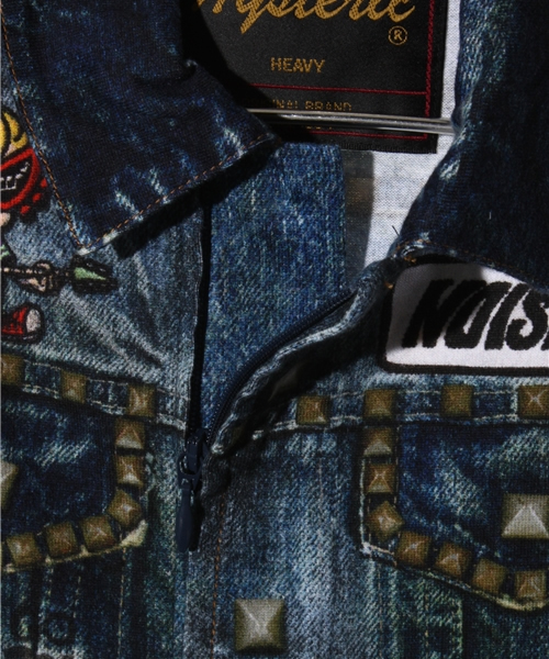 HYSTERIC MINI（ヒステリックミニ）の「NOISE! POWER! “LIKE A DENIM VEST ” （ベスト・キッズ・ネイビー・100/120）」の10枚目の写真