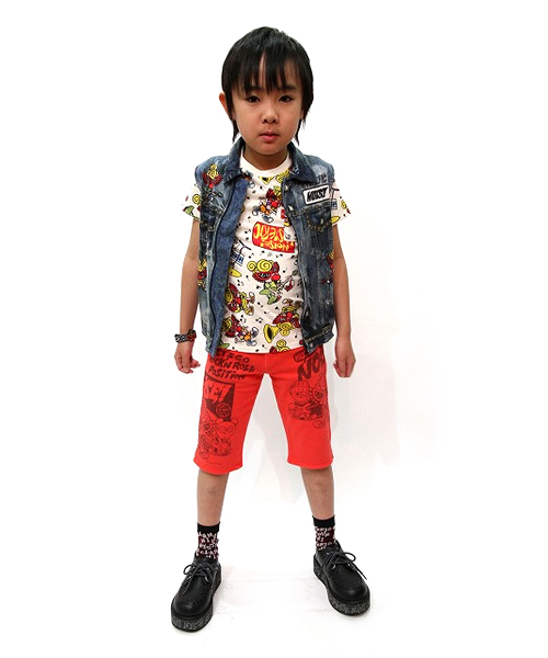 HYSTERIC MINI（ヒステリックミニ）の「NOISE! POWER! “LIKE A DENIM VEST ” （ベスト・キッズ・ネイビー・100/120）」の7枚目の写真