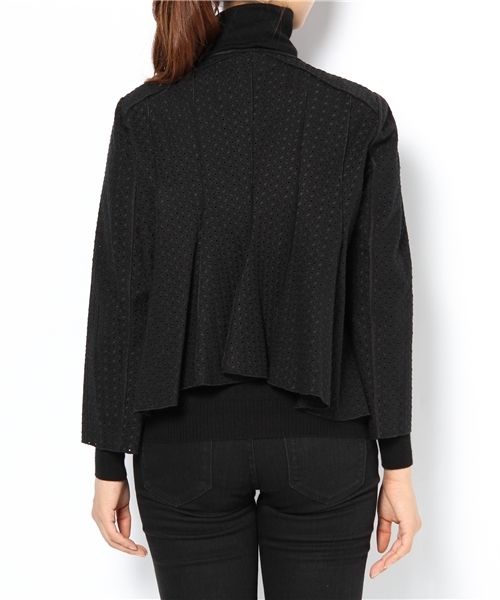 Drawer ドゥロワー レースノーカラージャケット