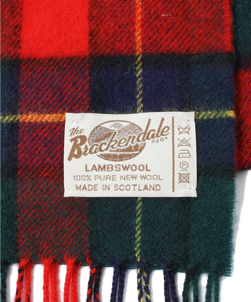 green label relaxing（グリーンレーベルリラクシング）の「[ブラッケンデール] The Brackendale チェック　マフラー ◆（マフラー・メンズ・ダークグレー/ブラウン/レッド/オレンジ/ライトブルー/ネイビー・フリー）」の8枚目の写真