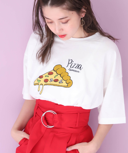one after another NICE CLAUP(ワンアフターアナザーナイスクラップ)の「プリントアソートT(Tシャツ/カットソー・レディース・オフホワイト/ブラック/グレー・FREE)」の2枚目の写真