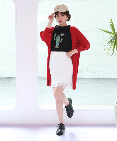 one after another NICE CLAUP(ワンアフターアナザーナイスクラップ)の「プリントアソートT(Tシャツ/カットソー・レディース・オフホワイト/ブラック/グレー・FREE)」の8枚目の写真