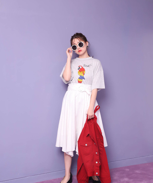 one after another NICE CLAUP(ワンアフターアナザーナイスクラップ)の「プリントアソートT(Tシャツ/カットソー・レディース・オフホワイト/ブラック/グレー・FREE)」の21枚目の写真