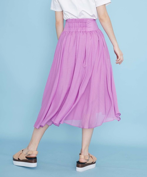 UNITED TOKYO（ユナイテッドトウキョウ）の「コットンライクラップカラースカート（スカート・レディース・イエロー/ブラック/パープル・1）」の11枚目の写真