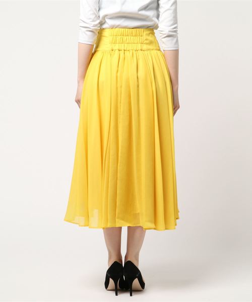 UNITED TOKYO（ユナイテッドトウキョウ）の「コットンライクラップカラースカート（スカート・レディース・イエロー/ブラック/パープル・1）」の4枚目の写真