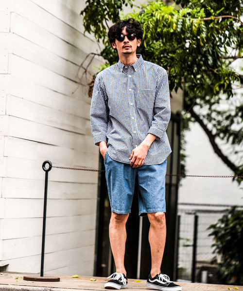 CIAOPANIC TYPY(チャオパニックティピー)の「リネンブレンドボタンダウン7分シャツ(シャツ/ブラウス・メンズ・ネイビー/ストライプ/ブルー/チェック/ホワイト・LARGE/MEDIUM/SMALL)」の15枚目の写真