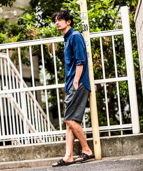 CIAOPANIC TYPY(チャオパニックティピー)の「リネンブレンドボタンダウン7分シャツ(シャツ/ブラウス・メンズ・ネイビー/ストライプ/ブルー/チェック/ホワイト・LARGE/MEDIUM/SMALL)」の18枚目の写真