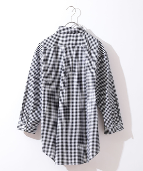 CIAOPANIC TYPY(チャオパニックティピー)の「リネンブレンドボタンダウン7分シャツ(シャツ/ブラウス・メンズ・ネイビー/ストライプ/ブルー/チェック/ホワイト・LARGE/MEDIUM/SMALL)」の13枚目の写真