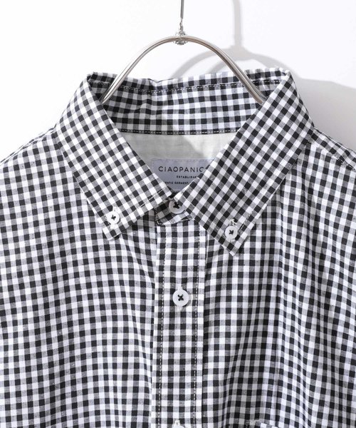 CIAOPANIC TYPY(チャオパニックティピー)の「リネンブレンドボタンダウン7分シャツ(シャツ/ブラウス・メンズ・ネイビー/ストライプ/ブルー/チェック/ホワイト・LARGE/MEDIUM/SMALL)」の16枚目の写真