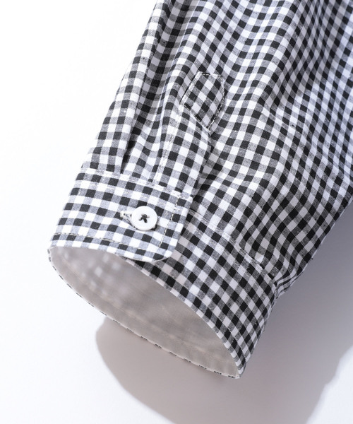 CIAOPANIC TYPY(チャオパニックティピー)の「リネンブレンドボタンダウン7分シャツ(シャツ/ブラウス・メンズ・ネイビー/ストライプ/ブルー/チェック/ホワイト・LARGE/MEDIUM/SMALL)」の9枚目の写真