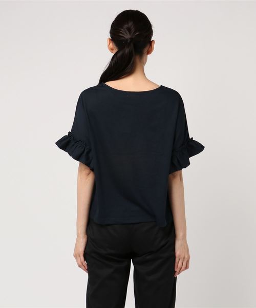 earth music&ecology（アースミュージックアンドエコロジー）の「・フリルスリーブプルオーバー（Tシャツ/カットソー・レディース・オフホワイト/ネイビー/ピンクベージュ/グレー系その他/イエロー/ミント・FREE）」の20枚目の写真