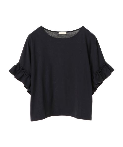 earth music&ecology（アースミュージックアンドエコロジー）の「・フリルスリーブプルオーバー（Tシャツ/カットソー・レディース・オフホワイト/ネイビー/ピンクベージュ/グレー系その他/イエロー/ミント・FREE）」の13枚目の写真