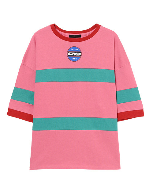 Candy Stripper(キャンディストリッパー)の「CND LINE トップス(Tシャツ/カットソー・レディース・ライトブルー/ブラック/ピンク・2)」の3枚目の写真