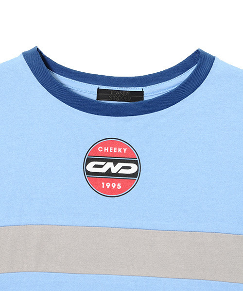 Candy Stripper(キャンディストリッパー)の「CND LINE トップス(Tシャツ/カットソー・レディース・ライトブルー/ブラック/ピンク・2)」の7枚目の写真