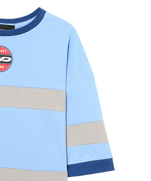 Candy Stripper(キャンディストリッパー)の「CND LINE トップス(Tシャツ/カットソー・レディース・ライトブルー/ブラック/ピンク・2)」の8枚目の写真