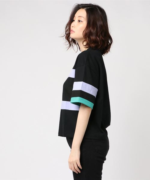 Candy Stripper(キャンディストリッパー)の「CND LINE トップス(Tシャツ/カットソー・レディース・ライトブルー/ブラック/ピンク・2)」の4枚目の写真