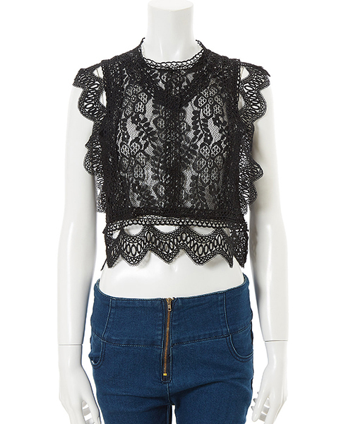 fifth（フィフス）の「総レースデザインコンパクトトップス（シャツ/ブラウス・レディース・グレー/ブラック/ベージュ/ホワイト・MEDIUM）」の21枚目の写真