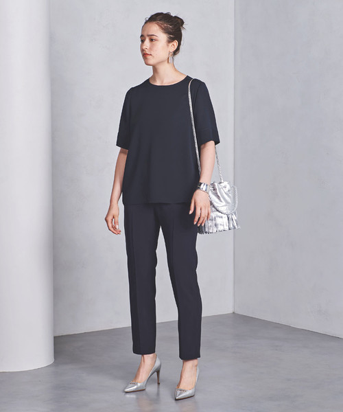 UNITED ARROWS(ユナイテッドアローズ)の「○UBCB サテン Tシャツブラウス(シャツ/ブラウス・レディース・ネイビー/オフホワイト/ライトブルー・36/38)」の9枚目の写真