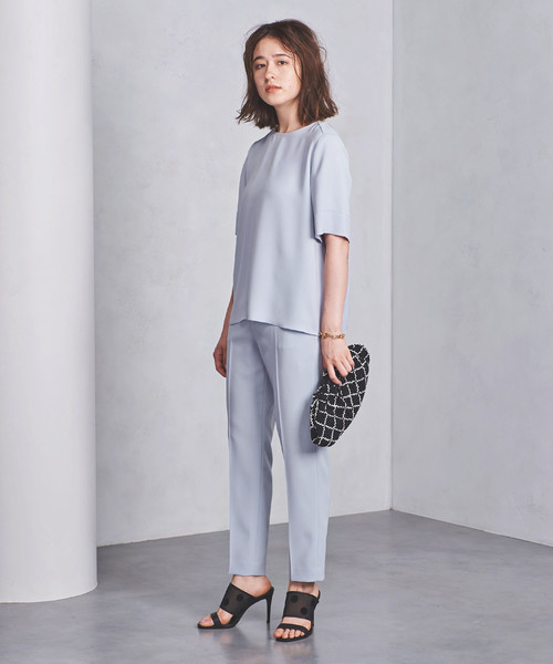 UNITED ARROWS(ユナイテッドアローズ)の「○UBCB サテン Tシャツブラウス(シャツ/ブラウス・レディース・ネイビー/オフホワイト/ライトブルー・36/38)」の12枚目の写真
