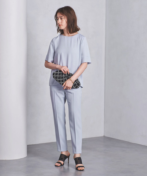 UNITED ARROWS(ユナイテッドアローズ)の「○UBCB サテン Tシャツブラウス(シャツ/ブラウス・レディース・ネイビー/オフホワイト/ライトブルー・36/38)」の16枚目の写真