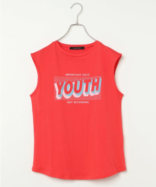 VENCEEXCHANGE（ヴァンスエクスチェンジ）の「ノースリロゴTシャツ（Tシャツ/カットソー・レディース・オフホワイト/ブラック/その他26・M）」の3枚目の写真