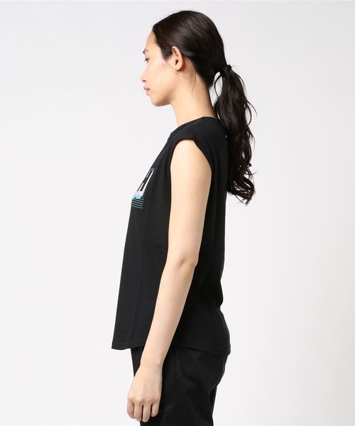 VENCEEXCHANGE（ヴァンスエクスチェンジ）の「ノースリロゴTシャツ（Tシャツ/カットソー・レディース・オフホワイト/ブラック/その他26・M）」の4枚目の写真