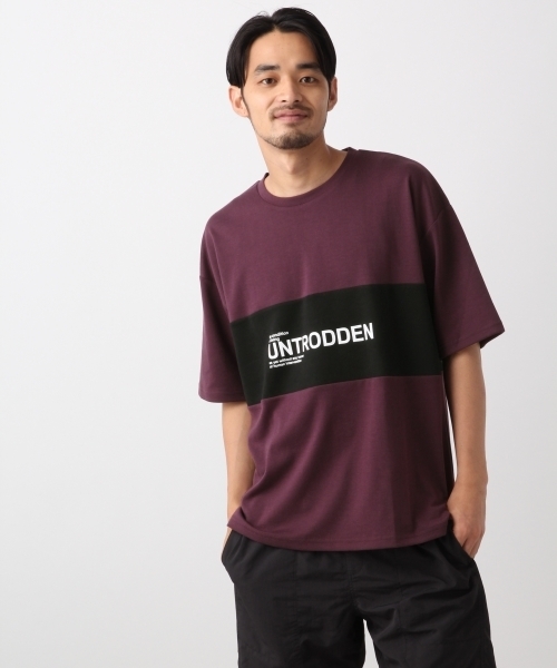 RAGEBLUE（レイジブルー）の「パネル切り替えプリントTシャツ/804880（Tシャツ/カットソー・メンズ・ホワイト/ブラック/パープル/グリーン系その他・SMALL/MEDIUM/LARGE）」の4枚目の写真