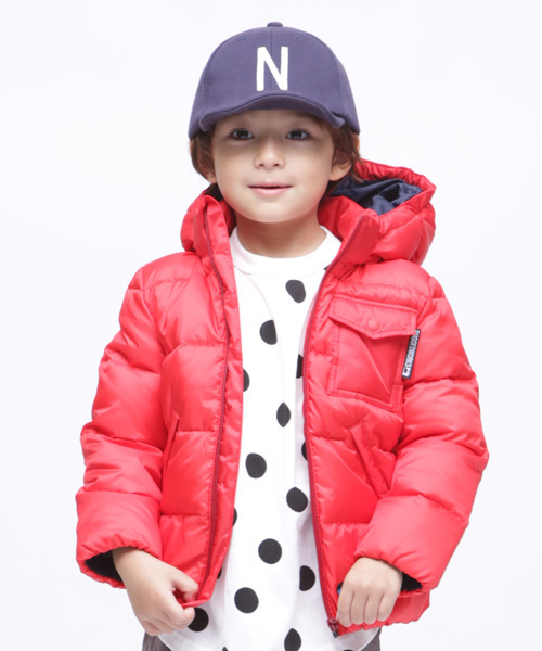 RUGGEDWORKS（ラゲッドワークス）の「フード付きダウンジャケット（ダウンジャケット/コート・キッズ・ブラック/レッド/マスタード・90cm/110cm/100cm/120cm/130cm/140cm/150cm）」の3枚目の写真