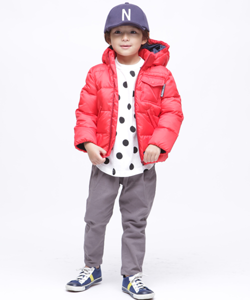 RUGGEDWORKS（ラゲッドワークス）の「フード付きダウンジャケット（ダウンジャケット/コート・キッズ・ブラック/レッド/マスタード・90cm/110cm/100cm/120cm/130cm/140cm/150cm）」の10枚目の写真