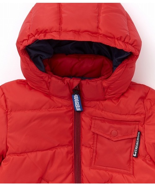 RUGGEDWORKS（ラゲッドワークス）の「フード付きダウンジャケット（ダウンジャケット/コート・キッズ・ブラック/レッド/マスタード・90cm/110cm/100cm/120cm/130cm/140cm/150cm）」の15枚目の写真