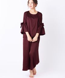 fran de lingerie | milky-satin ミルキーサテン かぶり上下セット(ルームウェア/パジャマ)